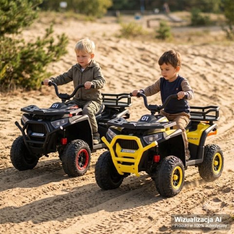 MEGA WIELKI QUAD, AMORTYZATORY, MIĘKKIE KOŁA, PILOT, WOLNY START, 4x4 /XMX607