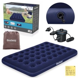 Materac dmuchany 191x137x22 cm z pompką elektryczną Bestway 67287