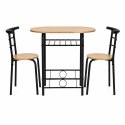 Zestaw stół 2 krzesła meble do jadalni kuchni komplet dla 2 osób loft ModernHome