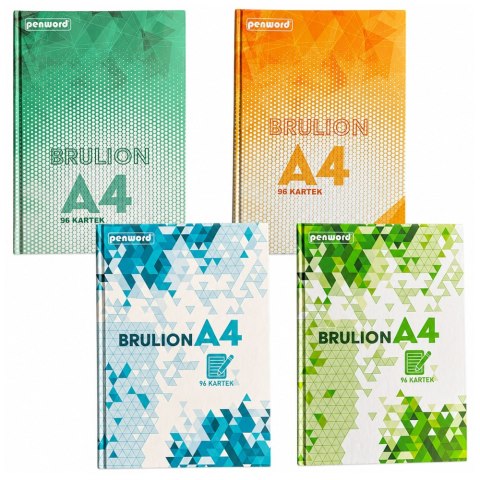 Zeszyt A4 brulion kratka z marginesem 96 kartek PENWORD