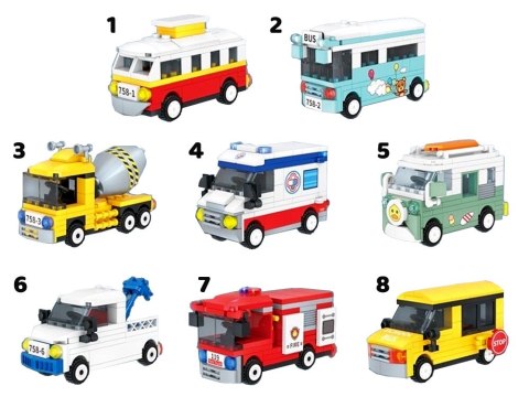 Klocki konstrukcyjne CITY VEHICLE - modele z serii: pojazdy miejskie