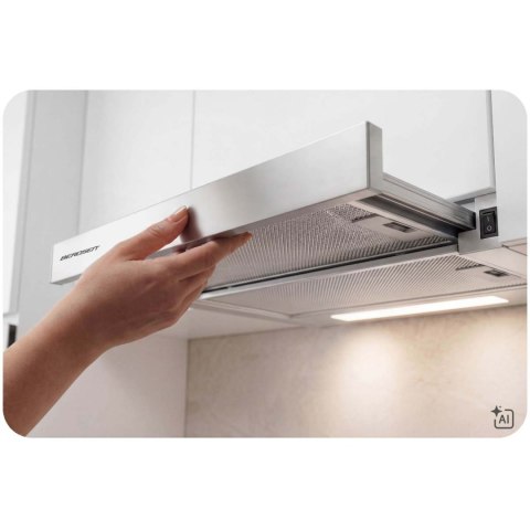 Okap teleskopowy kuchenny podszafkowy 50 cm Berdsen BT-242 inox
