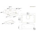 Okap teleskopowy kuchenny podszafkowy 50 cm Berdsen BT-242 inox