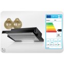 Okap teleskopowy kuchenny podszafkowy 60 cm Berdsen BT-241 czarny
