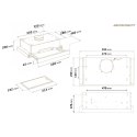 Okap teleskopowy kuchenny podszafkowy 60 cm Berdsen BT-241 czarny