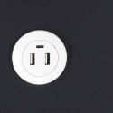 Szafka nocna wisząca szuflady oświetlenie LED USB ładowanie głośnik Bluetooth czarna