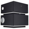 Szafka nocna wisząca szuflady oświetlenie LED USB ładowanie głośnik Bluetooth czarna