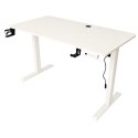 Biurko elektryczne regulowane pamięć panel sterowania 120x60cm białe