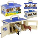 Drewniana stajnia +6 figurek koni SKALA 1:32 FARMA Breyer Horses ZA6720
