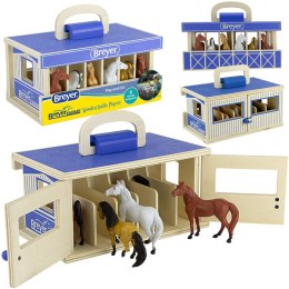 Drewniana stajnia +6 figurek koni SKALA 1:32 FARMA Breyer Horses ZA6720