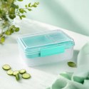Lunch box śniadaniówka pudełko śniadaniowe z przegródkami dzielone 2200ml miętowe