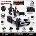 MEGA POJAZD- ORYGINALNY MERCEDES G63, NAPĘD 6X6, MIĘKKIE KOŁA, MIĘKKIE SIEDZENIE, SIEDZENIE DLA RODZICA, 12v14AH/ABL-1801
