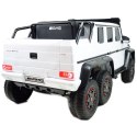 MEGA POJAZD- ORYGINALNY MERCEDES G63, NAPĘD 6X6, MIĘKKIE KOŁA, MIĘKKIE SIEDZENIE, SIEDZENIE DLA RODZICA, 12v14AH/ABL-1801