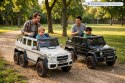 MEGA POJAZD- ORYGINALNY MERCEDES G63, NAPĘD 6X6, MIĘKKIE KOŁA, MIĘKKIE SIEDZENIE, SIEDZENIE DLA RODZICA, 12v14AH/ABL-1801