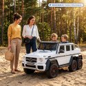 MEGA POJAZD- ORYGINALNY MERCEDES G63, NAPĘD 6X6, MIĘKKIE KOŁA, MIĘKKIE SIEDZENIE, SIEDZENIE DLA RODZICA, 12v14AH/ABL-1801