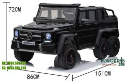 MEGA POJAZD- ORYGINALNY MERCEDES G63, NAPĘD 6X6, MIĘKKIE KOŁA, MIĘKKIE SIEDZENIE, SIEDZENIE DLA RODZICA, 12v14AH/ABL-1801