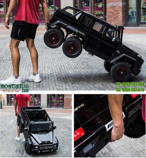 MEGA POJAZD- ORYGINALNY MERCEDES G63, NAPĘD 6X6, MIĘKKIE KOŁA, MIĘKKIE SIEDZENIE, SIEDZENIE DLA RODZICA, 12v14AH/ABL-1801
