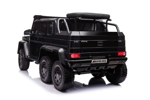 MEGA POJAZD- ORYGINALNY MERCEDES G63, NAPĘD 6X6, MIĘKKIE KOŁA, MIĘKKIE SIEDZENIE, SIEDZENIE DLA RODZICA, 12v14AH/ABL-1801