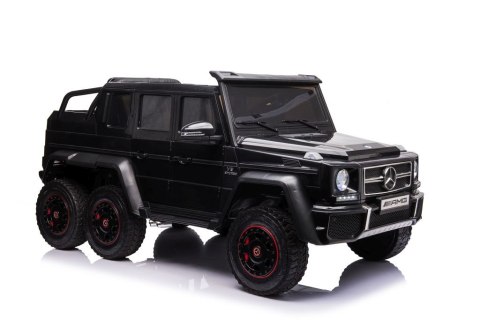 MEGA POJAZD- ORYGINALNY MERCEDES G63, NAPĘD 6X6, MIĘKKIE KOŁA, MIĘKKIE SIEDZENIE, SIEDZENIE DLA RODZICA, 12v14AH/ABL-1801