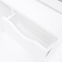 Toaletka kosmetyczna z lustrem i oświetleniem LED 3 barwy półki szuflady taboret ModernHome