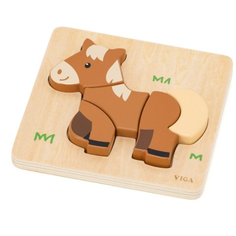 VIGA Drewniane Puzzle - Mój Przyjaciel Konik