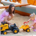 FALK Jeździk Traktor JCB Fastrac z Przyczepą Łopatką i Grabkami 1-3 lat