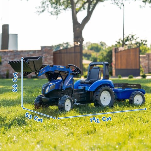 GOKART Traktor NA PEDAŁY KOPARKA New Holland Niebieski od 3 Lat