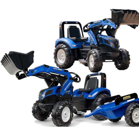 GOKART Traktor NA PEDAŁY KOPARKA New Holland Niebieski od 3 Lat
