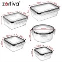 Pojemnik na żywność - zestaw 12 sztuk Zortiva