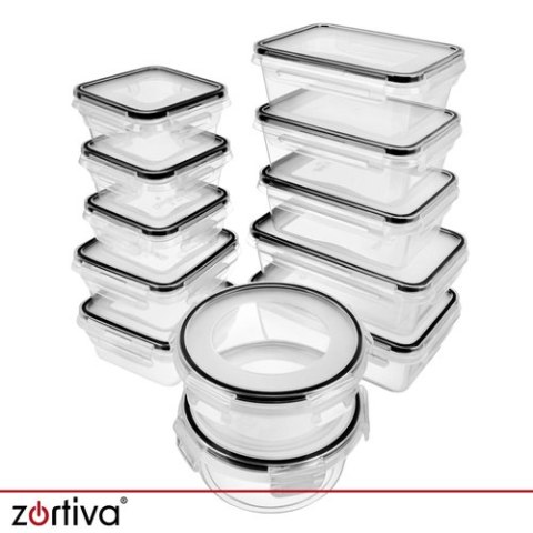 Pojemnik na żywność - zestaw 12 sztuk Zortiva