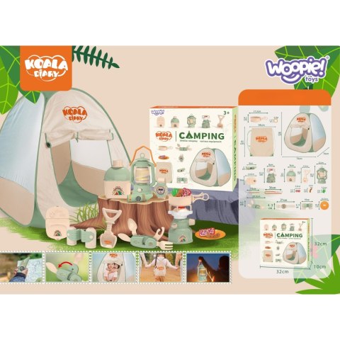 WOOPIE Zestaw Małego Odkrywcy Namiot Kempingowy XXL na Biwak 15 el.