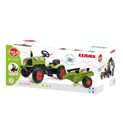 gokart Traktorek Claas Zielony na Pedały Klakson Przyczepa od 2 Lat.