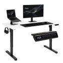 Biurko elektryczne 120x60 cm podnoszone regulacja wysokości 72-118 cm biały blat ModernHome