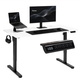 Biurko elektryczne 120x60 cm podnoszone regulacja wysokości 72-118 cm biały blat ModernHome