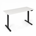 Biurko elektryczne 140x60 cm podnoszone regulacja wysokości 72-118 cm biały blat ModernHome