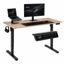 Biurko elektryczne 140x60 cm podnoszone regulacja wysokości 72-118 cm jasny dąb ModernHome
