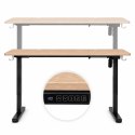Biurko elektryczne 140x60 cm podnoszone regulacja wysokości 72-118 cm jasny dąb ModernHome