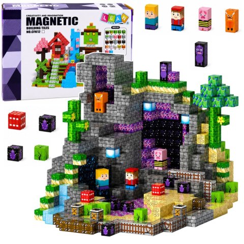Klocki Magnetyczne Piksele Sześciany Kostki Pikselowy Świat 100 el.