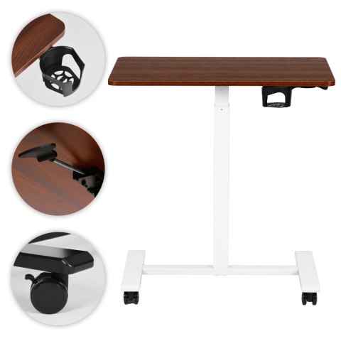 Mobilne biurko regulowane 70x48 cm stolik pod laptopa regulacja wysokości 71,5-112 cm ModernHome