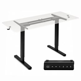 Stelaż biurka elektryczny regulacja wysokości 72-120 cm blat do 160 cm czarny ModernHome