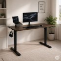 Stelaż biurka elektryczny regulacja wysokości 72-120 cm blat do 160 cm czarny ModernHome
