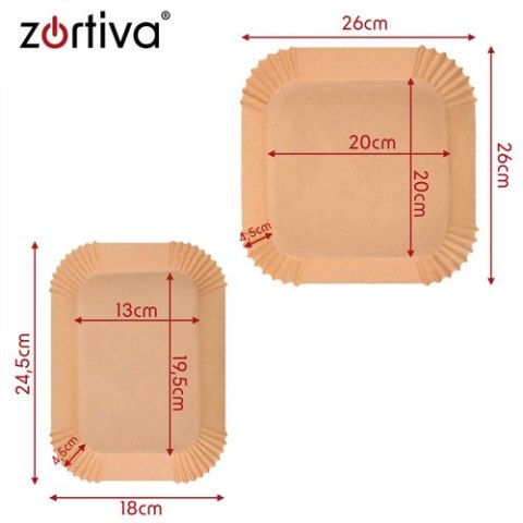 Wkład papierowy do frytkownicy podw.100szt Zortiva