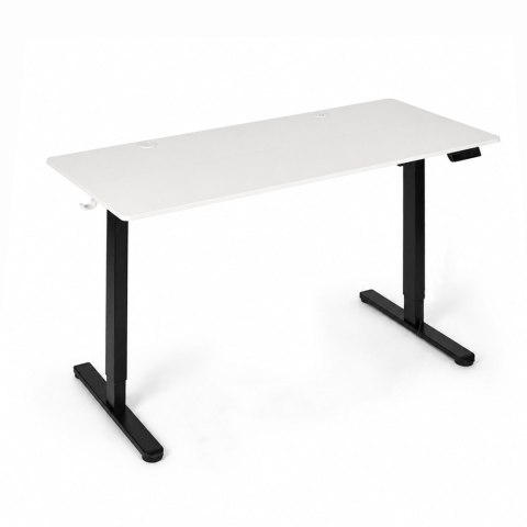 Biurko elektryczne 120x60 cm podnoszone regulacja wysokości 72-118 cm biały blat ModernHome