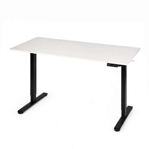 Biurko elektryczne 120x60 cm podnoszone regulacja wysokości 72-118 cm biały blat ModernHome