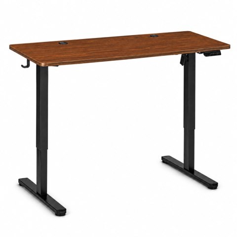 Biurko elektryczne 120x60 cm podnoszone regulacja wysokości 72-118 cm ciemny dąb ModernHome
