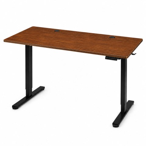 Biurko elektryczne 120x60 cm podnoszone regulacja wysokości 72-118 cm ciemny dąb ModernHome
