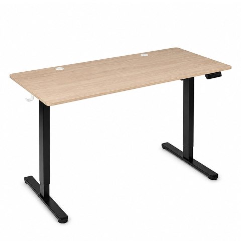 Biurko elektryczne 120x60 cm podnoszone regulacja wysokości 72-118 cm jasny dąb ModernHome
