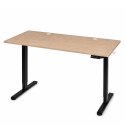 Biurko elektryczne 120x60 cm podnoszone regulacja wysokości 72-118 cm jasny dąb ModernHome