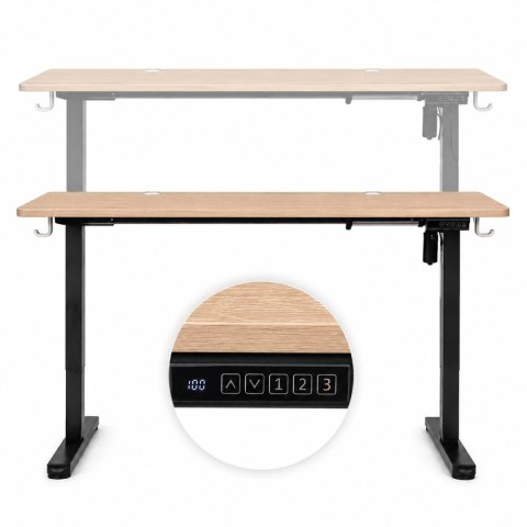 Biurko elektryczne 120x60 cm podnoszone regulacja wysokości 72-118 cm jasny dąb ModernHome