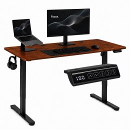 Biurko elektryczne 120x60 cm podnoszone regulacja wysokości 72-118 cm postarzany dąb ModernHome